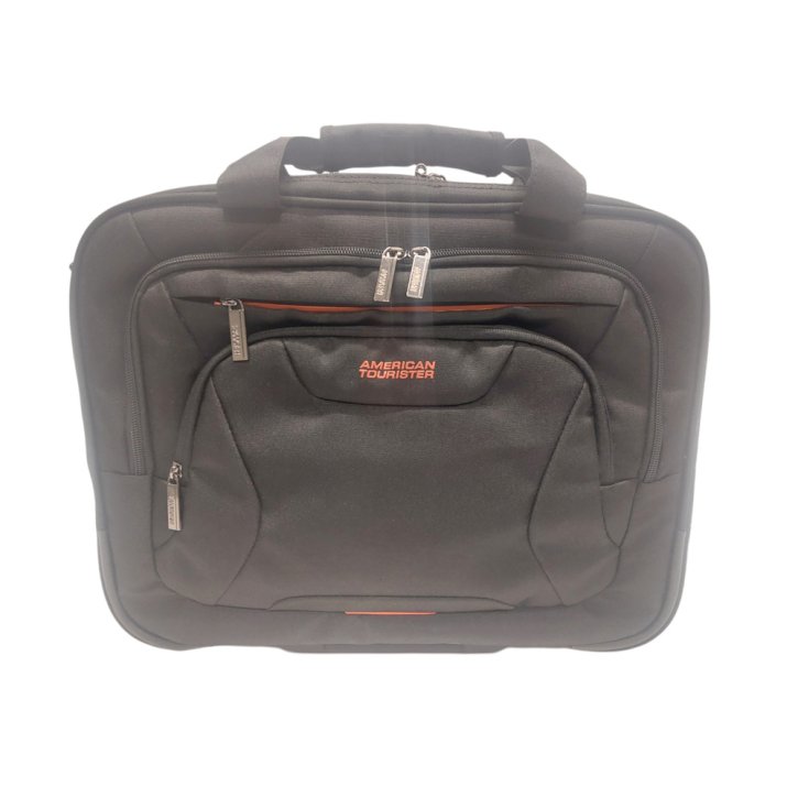  AT WORK Rolling Tote 15.6" black/orange