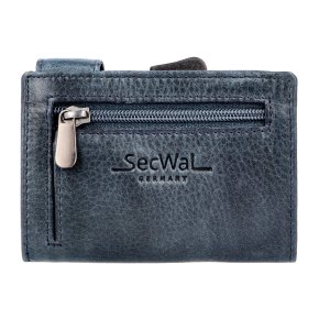 SecWal Kartenetui RV Geldfach Leder blau vintage