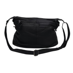 PAVINI Schultertasche Leder schwarz