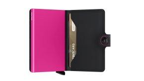 Secrid Miniwallet matte black & fuchsia