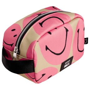 WOUF SMILEY pink toiletry bag